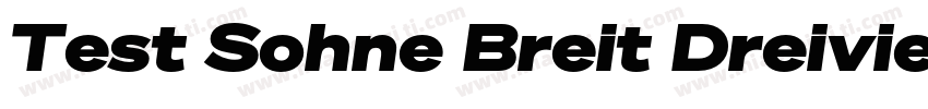 Test Sohne Breit Dreiviertelfett字体转换